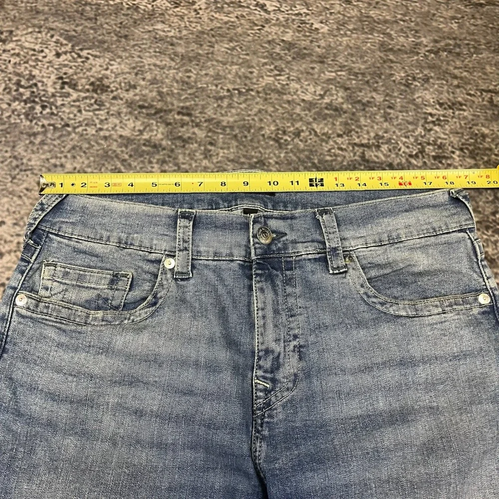 True Religion Rocco Relaxed Skinny Jeans Mens 36x34 Blue Stitch Logo Hip-Hop